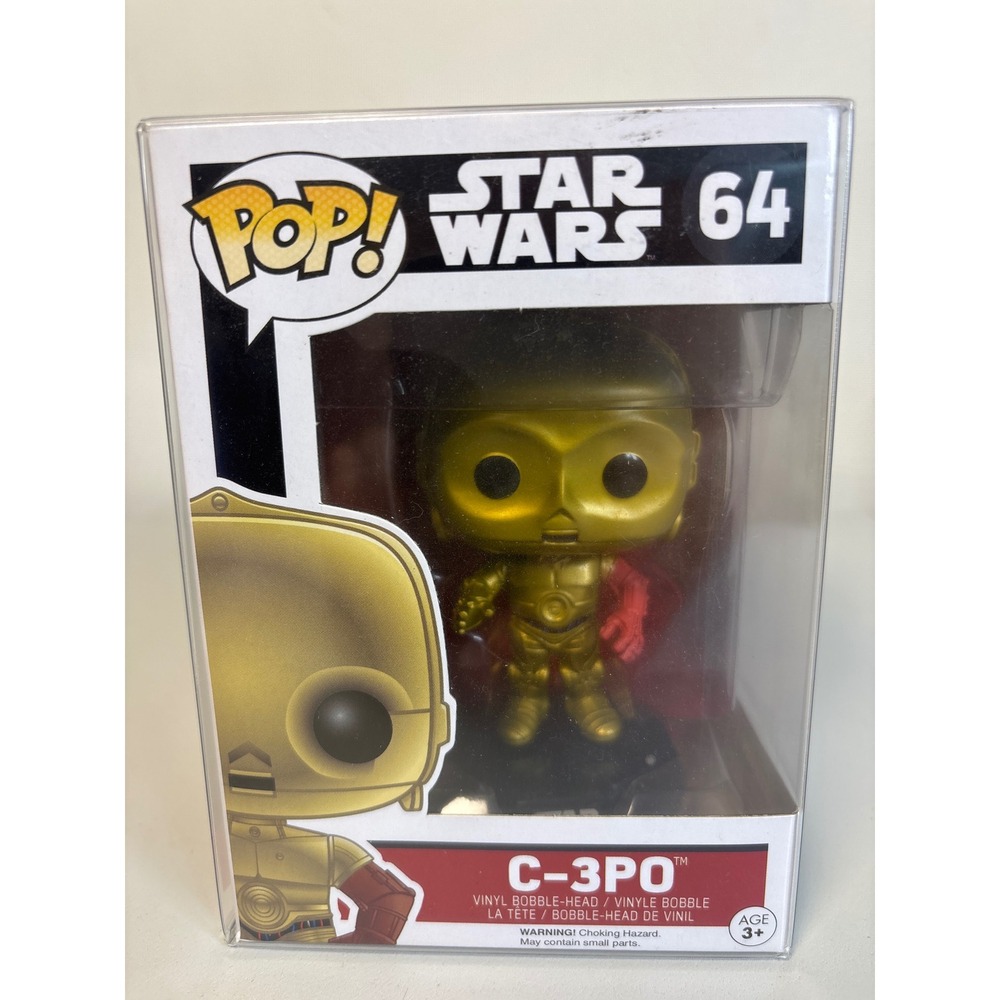 Funko Pop Star Wars C-3PO 64 The Force Awakens Red Arm Vinyl Bobble-Head